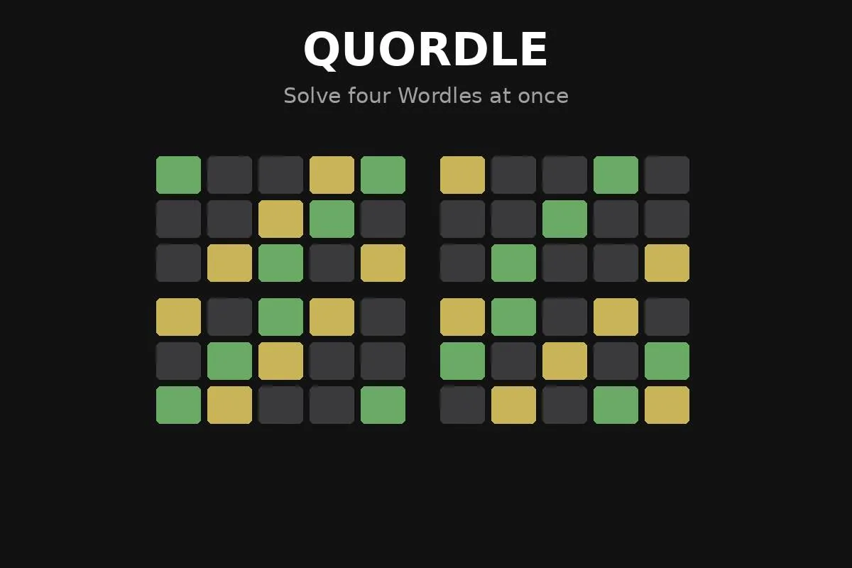 Illustration for Quordle daily hints and answers